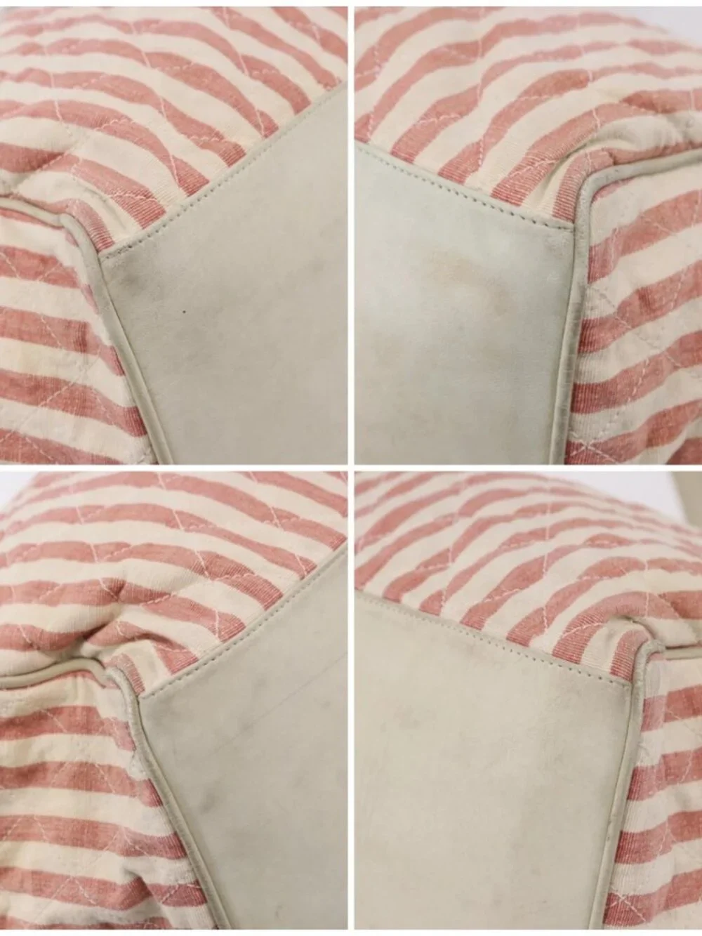 CHANEL Matelasse Shoulder Bag Canvas Pink Gold CC Auth 189308